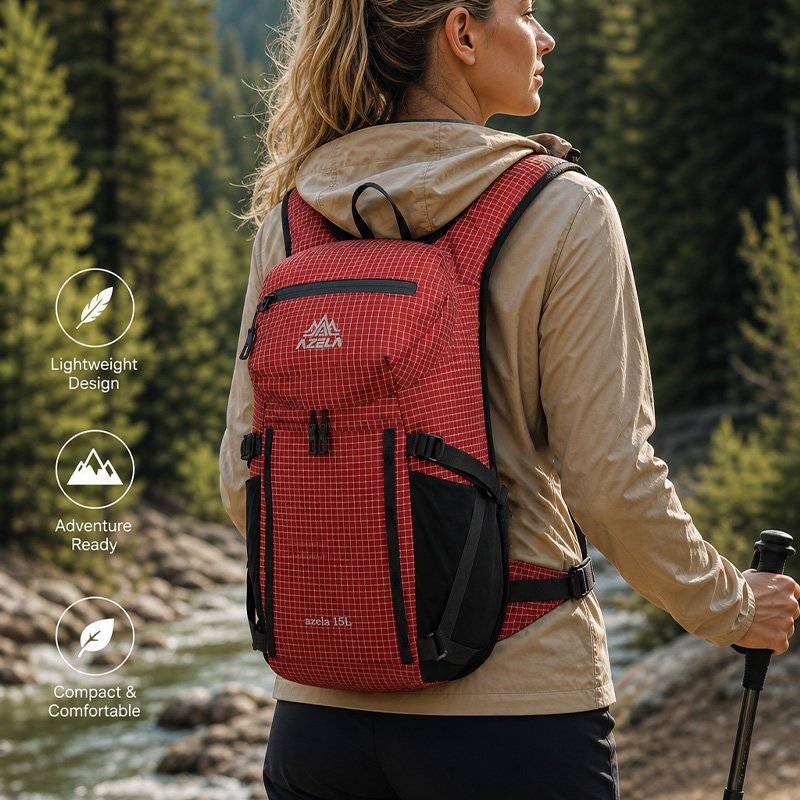 AZELA Premium Trekking Pack 35L Lightweight Hiking Backpack