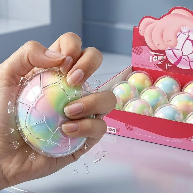 Multi-color Crispy Handmade Squeeze Ball Stress Relief Toy, Slow Rebound Squeeze and Press Stress Relief Toy