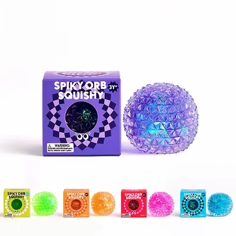 Different Colored Jadores Ice Cube Diamonds Sparkle Stress Relief Balls, Various Shapes and Styles Squeeze Rebound Toys
