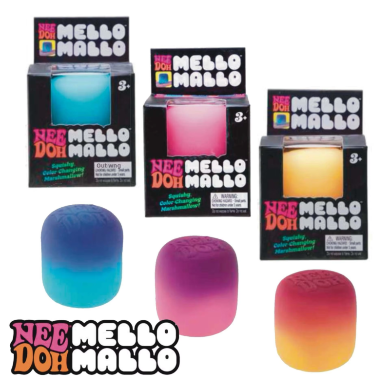 NEE DOH Color-changing Marshmallow That Reacts to UV Light, Slowly Changes Color, Bounces Back, Squeeze Toy for Stress Relief
