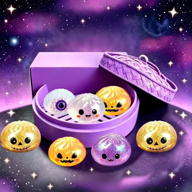 Halloween Style Squishy Bao, Ghost Bao Series Set, Halloween Pumpkin Squishy Toy, Cute Squishy Bao