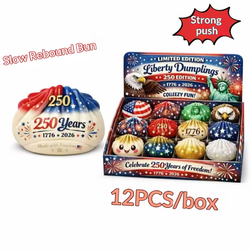 Anniversary Special Shaped Background PU Slow Rebound Baozi Kneading Music, Stress Relief Toy, Slow Rebound Kneading Baozi Toy