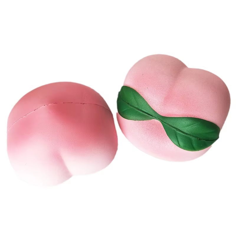 Simulated Peach Slow Rebound Fruit Stress-relief Squeeze Toy, Stress-relief Squeeze and Press Toy