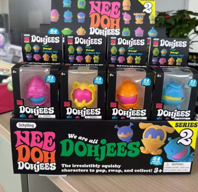 NEE DOH  Little Monster Squeeze Stress-Relief Toy, Emotional Little Monster Stress-Reducing Squeeze Fun Venting Toy