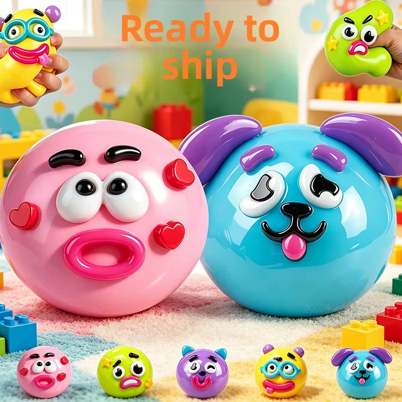 Explosion Dog Face Swap Squishy Slow Rising Toy with Cute and Funny Expressions