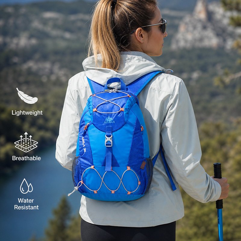 AZELA Hiking Daypack 25L Lightweight Purple Blue Black Green