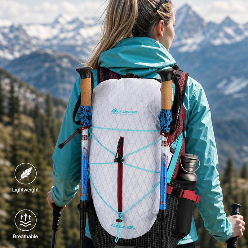 AZELA Premium Trekking Pack A1387 – Durable Purple Brown Red