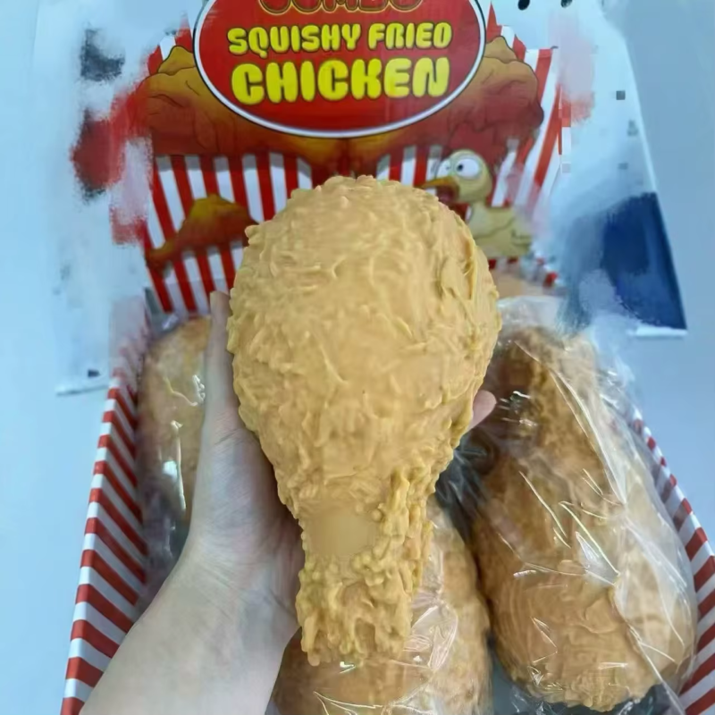 Unique and Innovative Design, Realistic Chicken Leg Stress Relief Slow Rebound Squishy Toy, Squeeze Stress Relief Fidget Toy