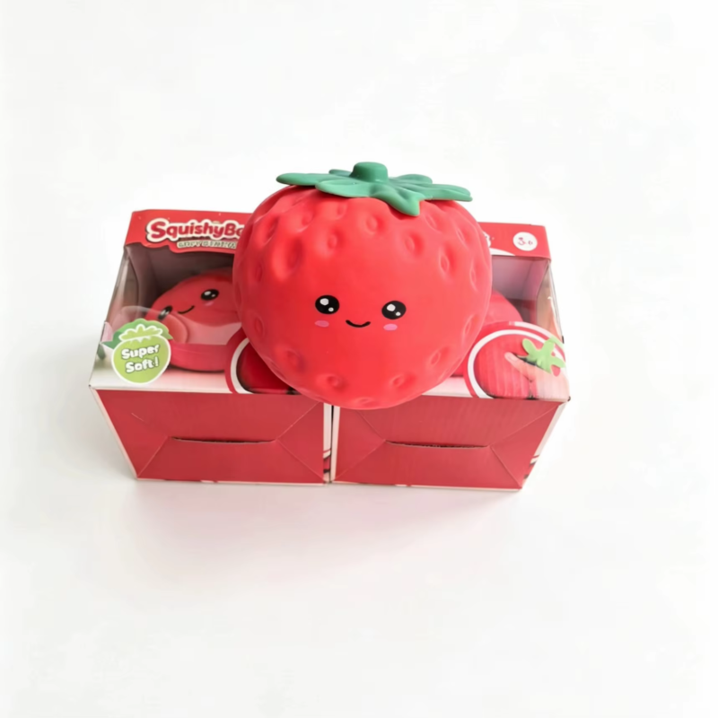 Extra-large Giant Realistic Strawberry Slow Rebound Squeeze Toy Stress Relief Simulation Fruit Squishy Toy