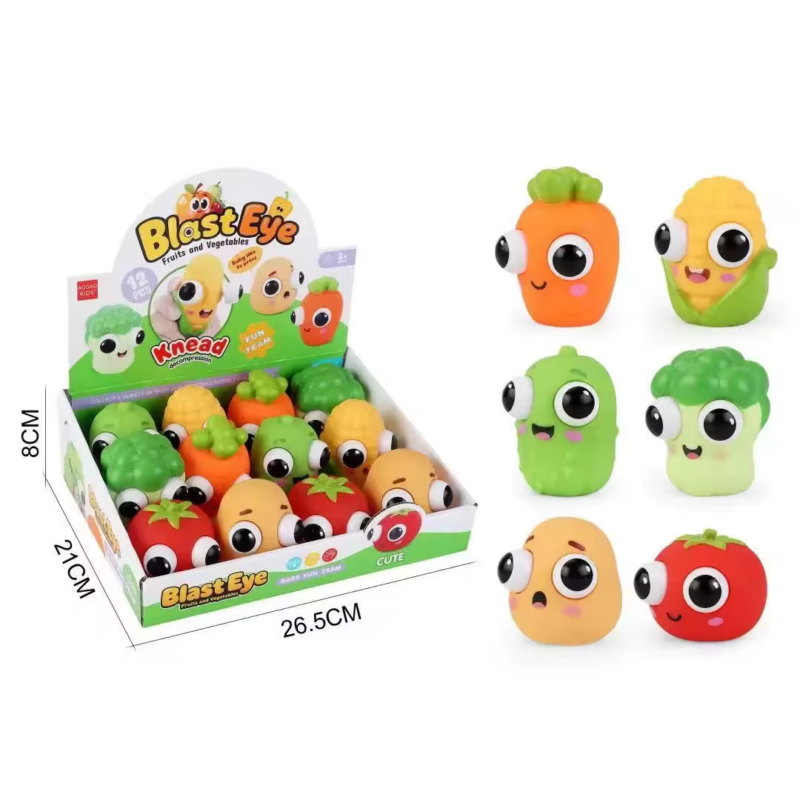 Creative Staring Dinosaur Squeeze Toy – Cute and Funny Simulated Vegetable and Fruit Stress Relief Squeeze Toy