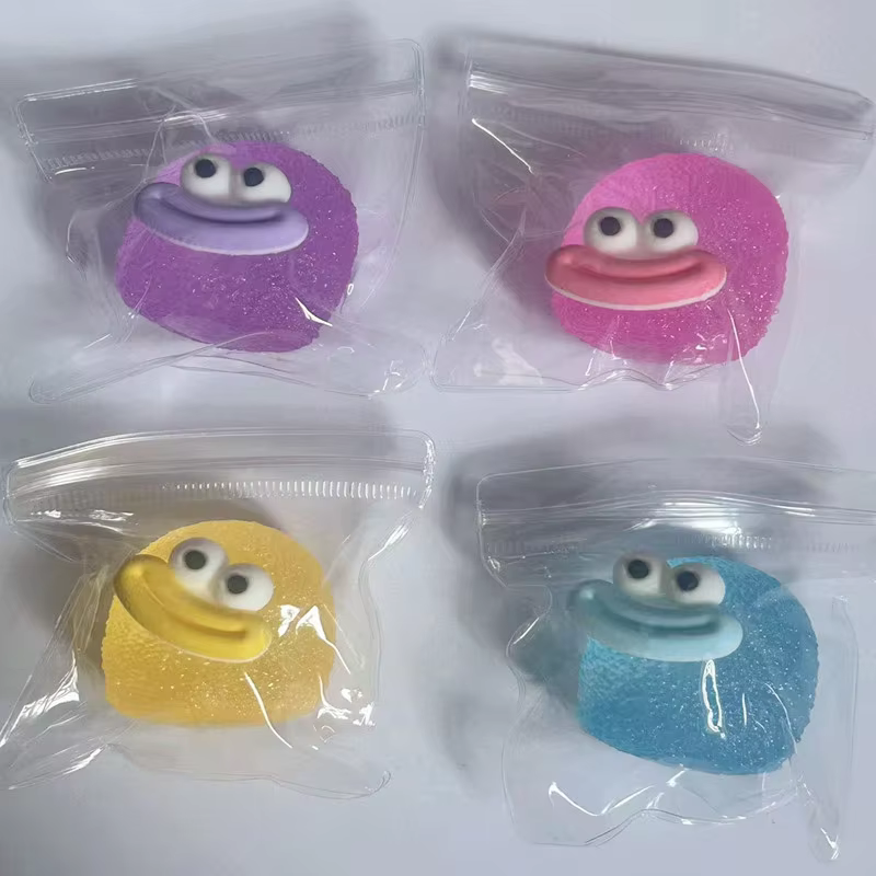 Funny Plastic Toy Decompression Big Eye Pinch Music Slow Rebound Fun Wholesale Creative Vent Maltose