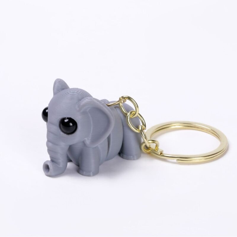 3D Printed Keychain Animal Cute Movable One-Piece Joint Accessory Figurine