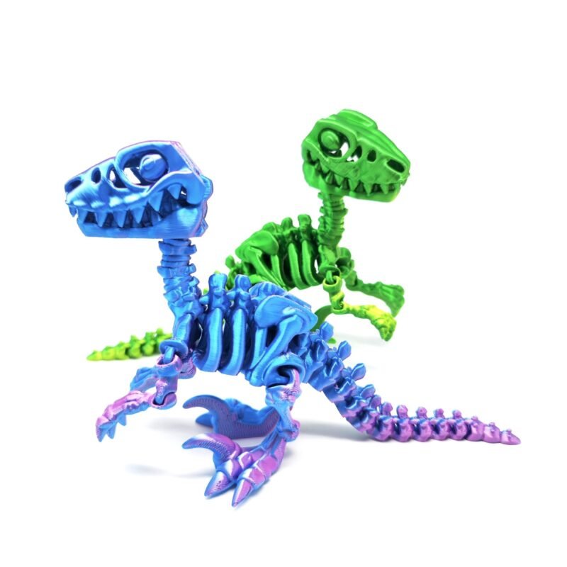 3D Printed Velociraptor Jurassic Dinosaur Series with Movable Joints and Openable Mouth, Children’s Educational Mini Toy