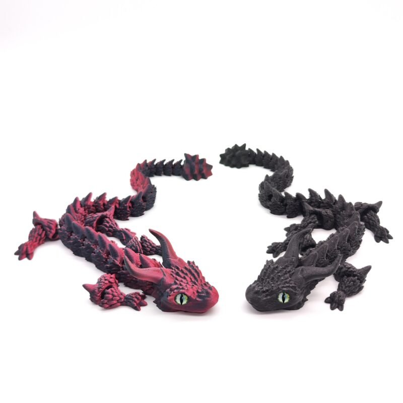 3D Printed Dragon God, Dragon Baby, Dragon Snake, Flood Dragon, Poseable Joints, Realistic Eyes, Craft Ornament, Gift Model