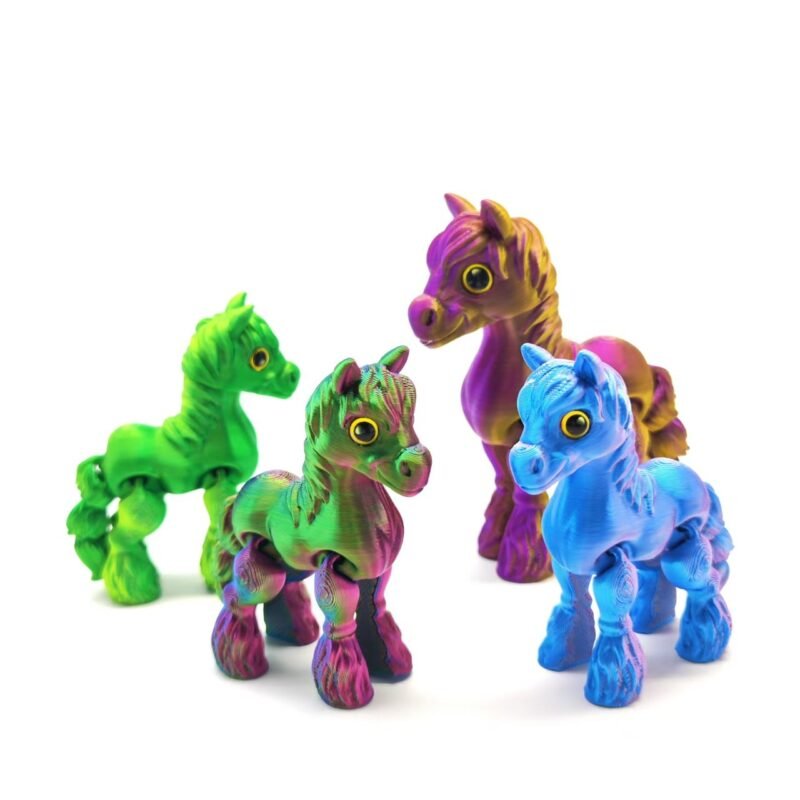 3D Printed Pony Toy with Fully Movable Joints – Kids’ Toy, Creative Figurine, Cross-Border Craft Animal Model