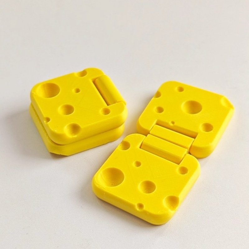 Cross-border stress relief 3D printed toy cheese block stress relief office decoration press and vent toy fun and movable