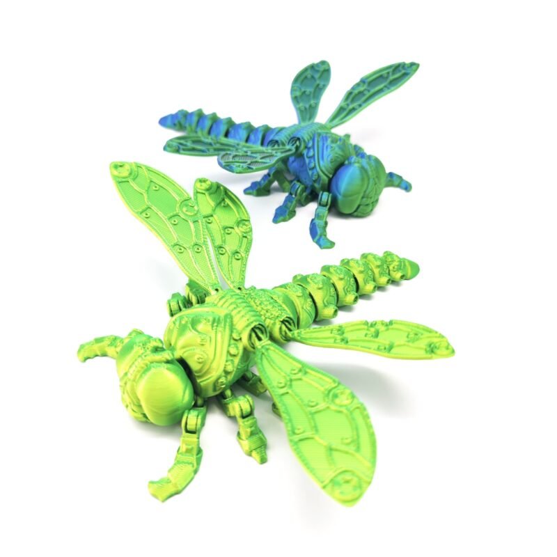 3D-printed Dragonfly with Movable Jointed Wings, Realistic 3D Model Figure, Transformable Toy, Gift, Display Piece