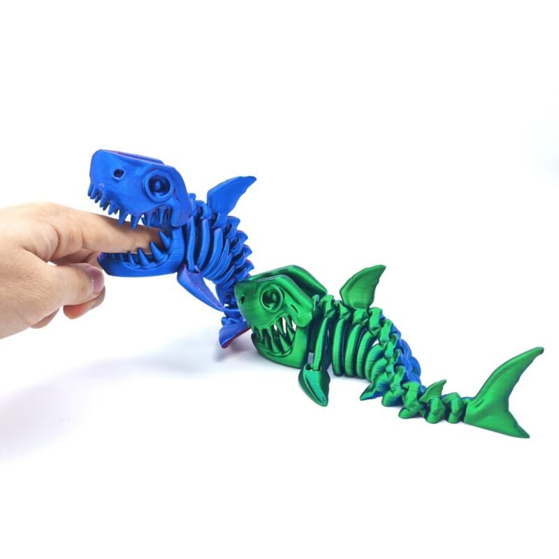 3D Printed Shark Joint Movable Model, Freely Swinging, New Kids’ Gift, Stress-Relief Puzzle with Slow Rebound